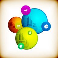 Glossy circles infographic colorful template
