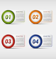 Colorful set progress round icons
