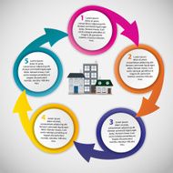 Town infographic template business concept vector illustration N7