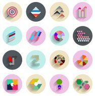 Set of geometrical infographic designs