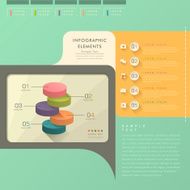 flat style abstract pie chart infographics