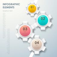 abstract gear flow chart infographics
