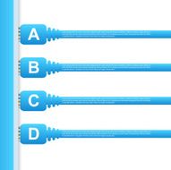Business connection cable infographic Modern design element