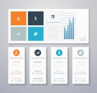 Minimal infographic flat business ui elements vector illustration