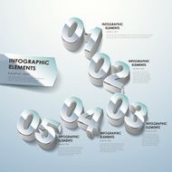 abstract three dimensional number infographics