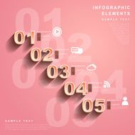 flat design abstract infographics N2