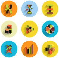 Set of abstract geometric flat icons