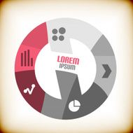 Abstract colorful circles infographic design