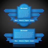 Retro Vector infographics abstract banner template design N2