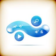 Glossy futuristic infographic design