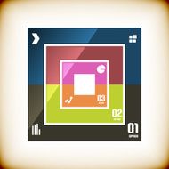 Trendy retro colored infographic design