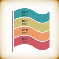 Modern ribbon infographic template