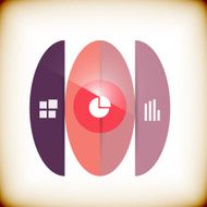 Abstract circles infographic colorful template