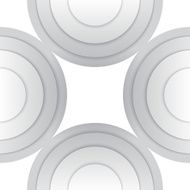 Abstract grey paper circles vector background N2