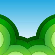 Abstract green paper circles vector background N3