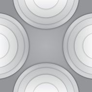 Abstract grey paper circles vector background N3