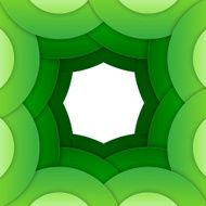 Abstract green paper circles vector background N4