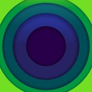 Abstract blue and green paper circles background