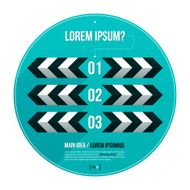 Retro circle infographics banner design N4