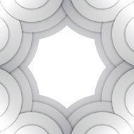 Abstract grey paper circles vector background N4