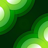 Abstract green paper circles vector background N5