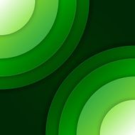 Abstract green paper circles vector background N6