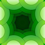 Abstract green round shapes background