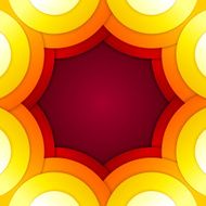 Abstract red and orange circles vector background N5