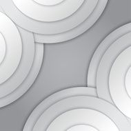 Abstract grey paper circles vector background N7