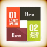 Retro flat geometrical infographic design