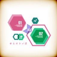 Flat geometrical infographic design N2