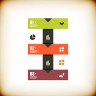 Flat paper infographic design