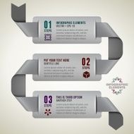 Vintage Infographic Ribbon with 3 Options