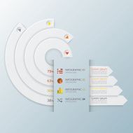 Modern Curve circle Infographic Design Template N2