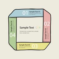 four steps infographics element