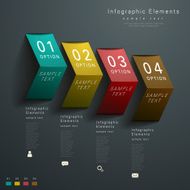 abstract 3d paper infographics N74