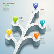 abstract 3d road infographics N5