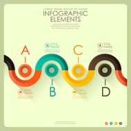 flat design abstract infographics N3