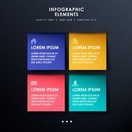 abstract 3d square infographics N4