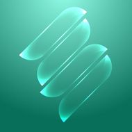 Design light blue glass banners