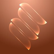 Design orange glass banners set