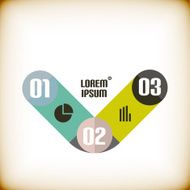Modern ribbon infographic template N2