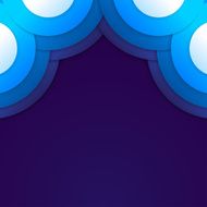 Abstract blue paper circles background N5
