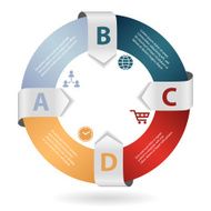 Round infographic template