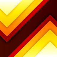 Abstract red orange and yellow triangle shapes