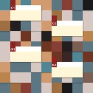 Vector abstract squares infographic template