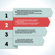Infographics with light ribbon pointers