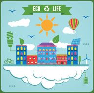 Eco Life Info Graphics Concept of ecology