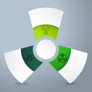 Infographic design with bio hazard labels