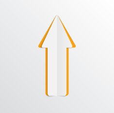 White paper arrow